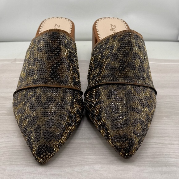 Zigi Soho Women's Leopard Print Block Heel Mules - Picture 3 of 5